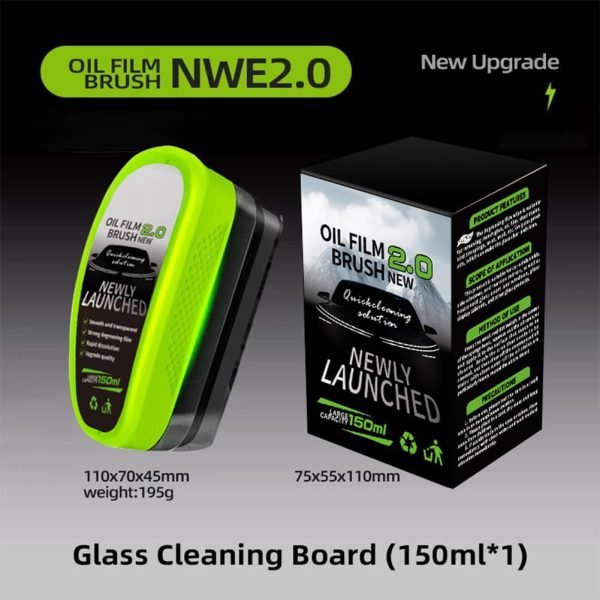 Universal Glass Cleaner,clear Vision Car Glass Oil Film Cleaner Brush For Windshield | Bottle also Included - Image 11