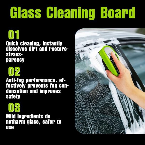 Universal Glass Cleaner,clear Vision Car Glass Oil Film Cleaner Brush For Windshield | Bottle also Included - Image 9