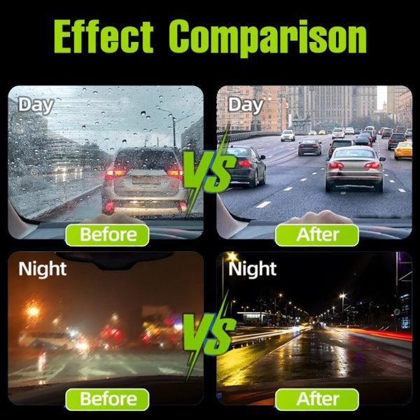 Universal Glass Cleaner,clear Vision Car Glass Oil Film Cleaner Brush For Windshield | Bottle also Included - Image 8