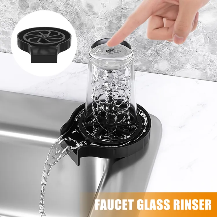 Glass washer - Glass washer for kitchen - Glass Rinser Cup Bottle Washer Cleaner for Kitchen Sinks, Kitchen Sink Accessories Attachment Stainless - Image 5