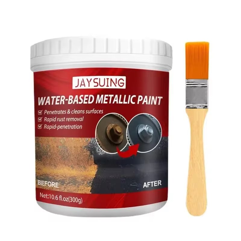Rust paint Metallic Paint Anti Rust Protection Coating for removing rust from metal (with brush )Steel Box - 300gm - Grey - Image 8