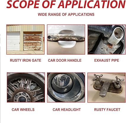 Rust paint Metallic Paint Anti Rust Protection Coating for removing rust from metal (with brush )Steel Box - 300gm - Grey - Image 4