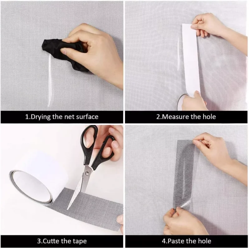 Mesh Roll Tape Window Screen Repair Patch | Keep Mosquitoes Out with Our Anti-Insect, Self-Adhesive Mesh Patch Tape - 2 meter - Image 8
