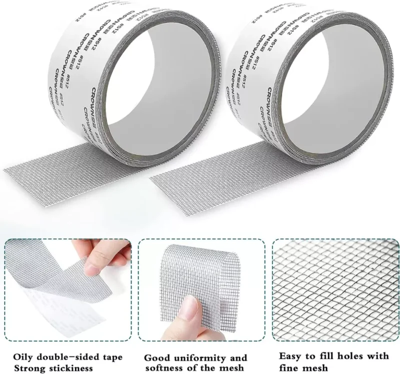 Mesh Roll Tape Window Screen Repair Patch | Keep Mosquitoes Out with Our Anti-Insect, Self-Adhesive Mesh Patch Tape - 2 meter - Image 5