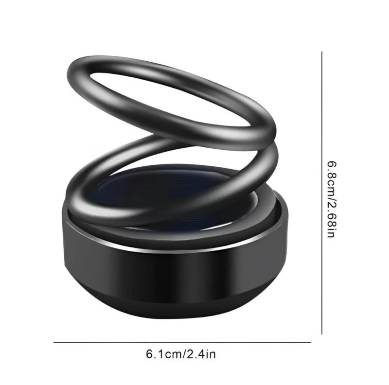 Car Solar Mounted Suspended Double Ring Ornaments, Aromatherapy Perfume, High-End Elegance, Car Interior Accessories (Random Color) - Image 2