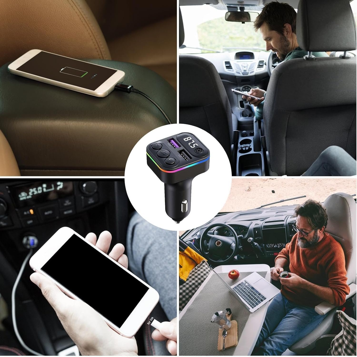 X8 - Multifunctional Car Mp3 Player | Car Wireless FM Transmitter | Car Mp3 Modulator - 3.1A | Car Accessories ( Random Color ) - Image 4