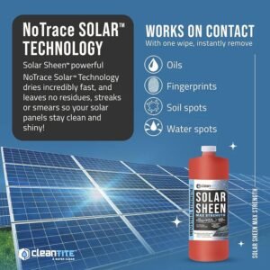 Solar Sheen 200ml solar panel cleaner – premium streak-free cleaning solution for dust, dirt, and residue removal."