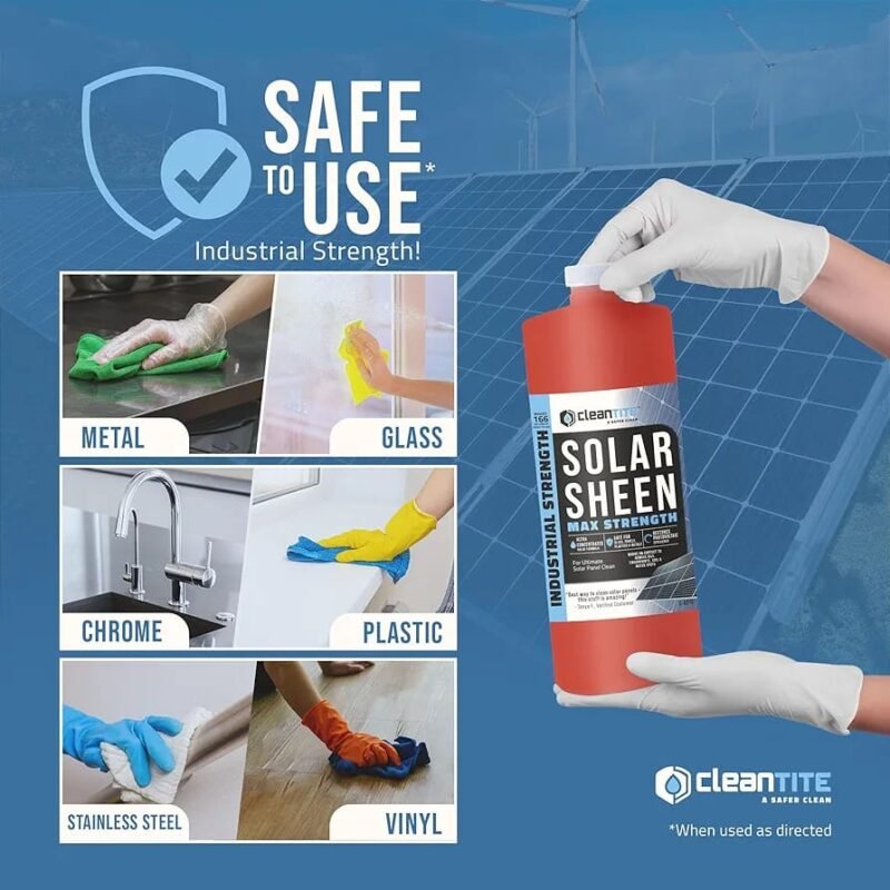Solar Sheen – Premium 200ml Solar Panel Cleaner | High-Performance, Streak-Free Cleaning Solution for Dust, Dirt, and Residue Removal - Image 4