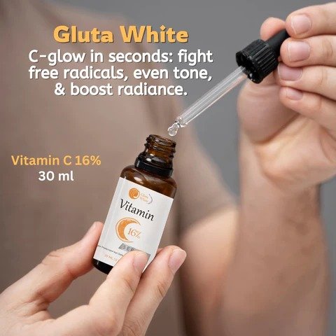 Vitamin C Serum for Face Glowing & Dark Spots | Gluta White Vitamin C 16% Serum | Best Quality Skin Care Serum | Serum For Glowing Serum - 30 ml - Image 3