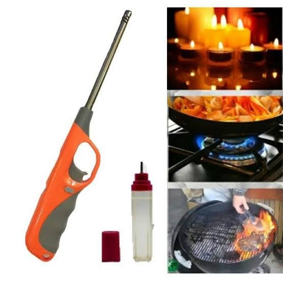 Electronic Refillable Gas Lighter for Kitchen, Stove, Candle, Camping, and Outdoor Use – Durable Butane Ignition with Easy Refill Design, Portable and Eco-Friendly Multipurpose Flame Lighter for Cooking, Grills, Fireplaces, and Travel (Random Color) - Image 5