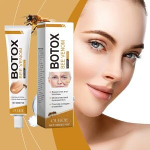 "Botox bee venom face cream for reducing wrinkles, fine lines, and improving skin elasticity"