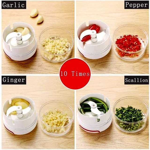 Mini Food Chopper – Hand-Powered Meat Grinder, Mincer, Mixer & Blender for Fruits, Vegetables, Nuts, and Meat | Powerful & Portable Kitchen Tool - Image 7