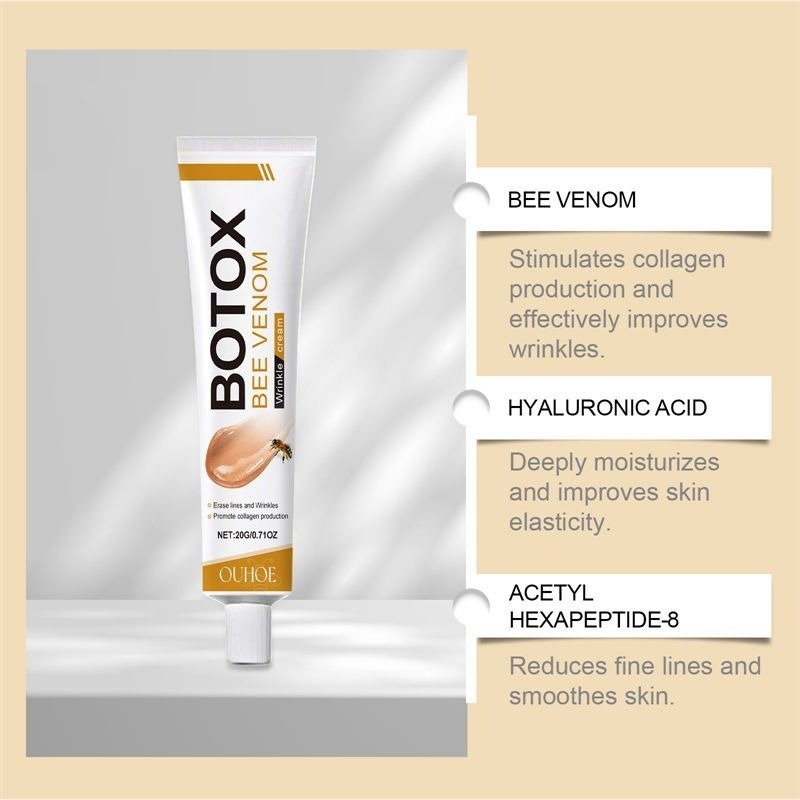 Botox Bee Venom Whitening & Moisturizing Cream – Anti-Aging, Brightening & Hydrating Face Cream for Smooth, Radiant Skin (20g) - Image 3