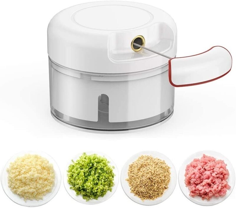 Mini Food Chopper – Hand-Powered Meat Grinder, Mincer, Mixer & Blender for Fruits, Vegetables, Nuts, and Meat | Powerful & Portable Kitchen Tool - Image 3