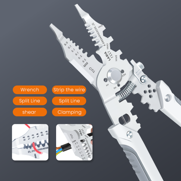 Multi-function Wire Stripper And Cutter – 10-in-1 Electrical Tool With Wire Cutting, Stripping, Crimping & Screw Functions - Image 9