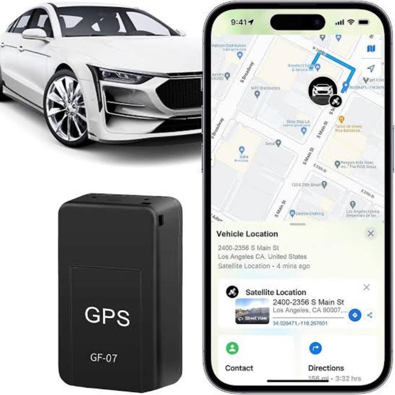 Mini Magnetic GPS Tracker with real-time location tracking, voice monitoring, and route recording for vehicles, kids, pets, and assets.