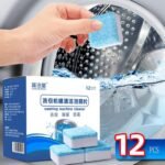 "Washing Machine Cleaner Tablets for deep cleaning, removing odor, residue, and limescale from all types of washers."